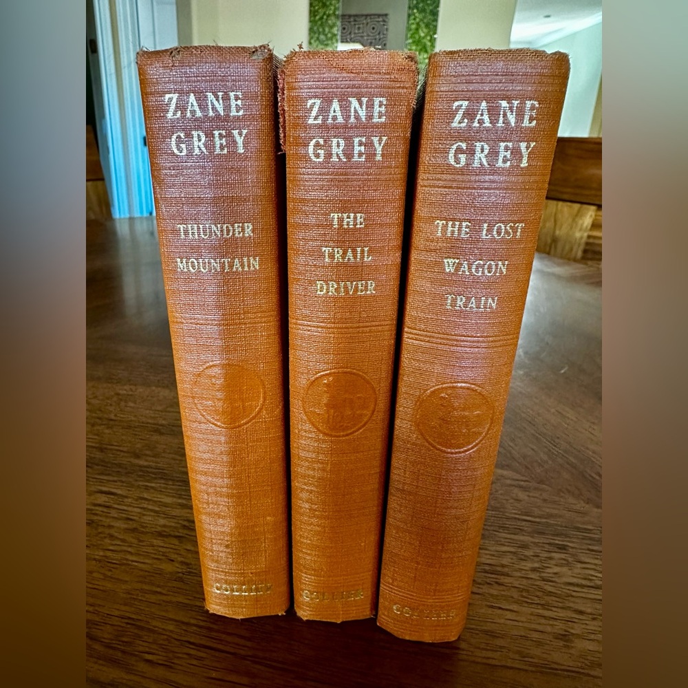 Zane Grey Bundle of 3 Vintage Books. Excellent Reading! Great Vintage Decor!